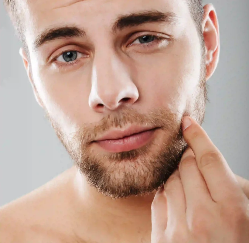 close-up-portrait-handsome-bearded-man